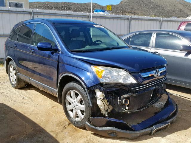 JHLRE38778C051259 - 2008 HONDA CR-V EXL BLUE photo 1