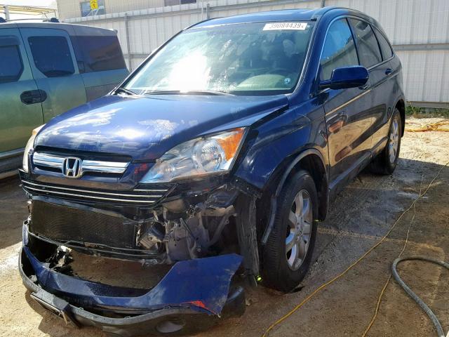 JHLRE38778C051259 - 2008 HONDA CR-V EXL BLUE photo 2