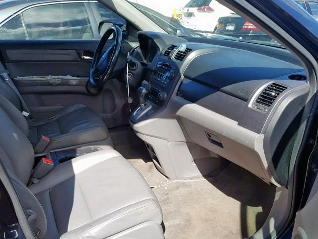 JHLRE38778C051259 - 2008 HONDA CR-V EXL BLUE photo 5