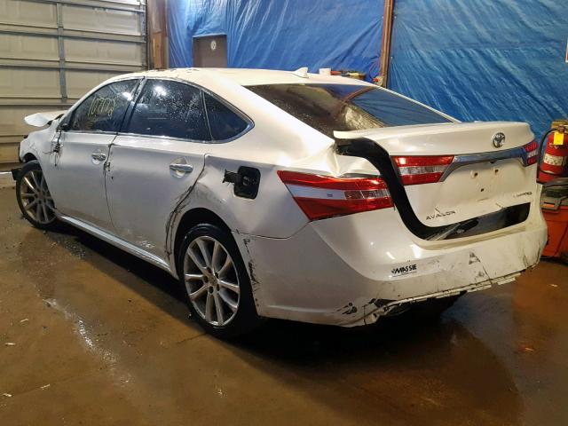 4T1BK1EB4DU057119 - 2013 TOYOTA AVALON BAS WHITE photo 3