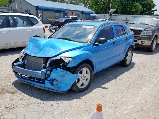 1B3HB48B88D733056 - 2008 DODGE CALIBER SX BLUE photo 2