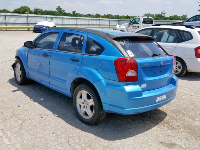 1B3HB48B88D733056 - 2008 DODGE CALIBER SX BLUE photo 3