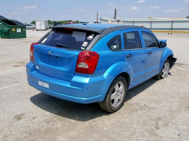 1B3HB48B88D733056 - 2008 DODGE CALIBER SX BLUE photo 4