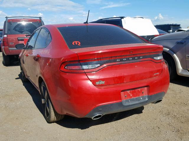 1C3CDFBB2ED907677 - 2014 DODGE DART SXT RED photo 3