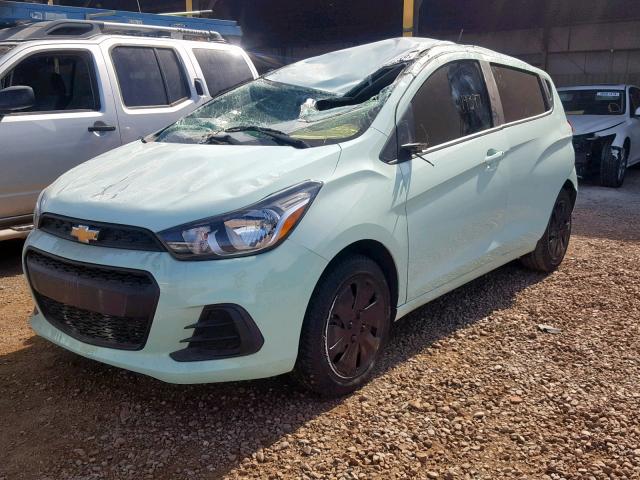 KL8CB6SA0JC476581 - 2018 CHEVROLET SPARK LS TURQUOISE photo 2