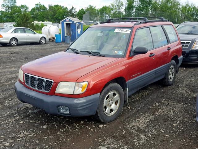 JF1SF63541H713932 - 2001 SUBARU FORESTER L RED photo 2