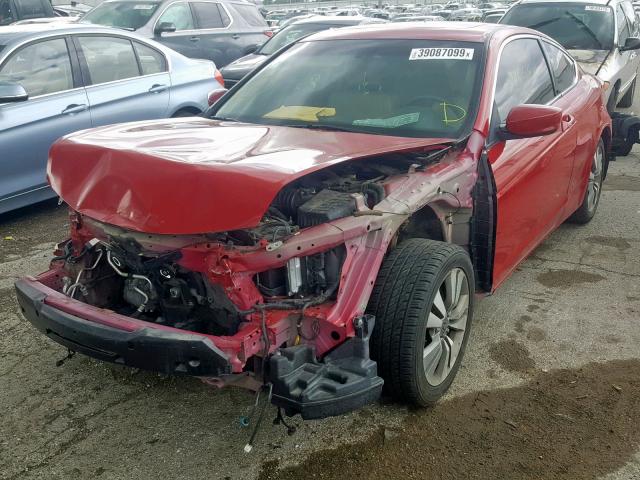 1HGCS1B84BA010884 - 2011 HONDA ACCORD EXL RED photo 2