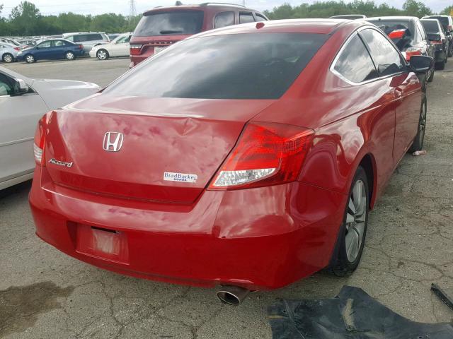 1HGCS1B84BA010884 - 2011 HONDA ACCORD EXL RED photo 4