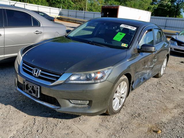 1HGCR2F81DA200351 - 2013 HONDA ACCORD EXL GRAY photo 2