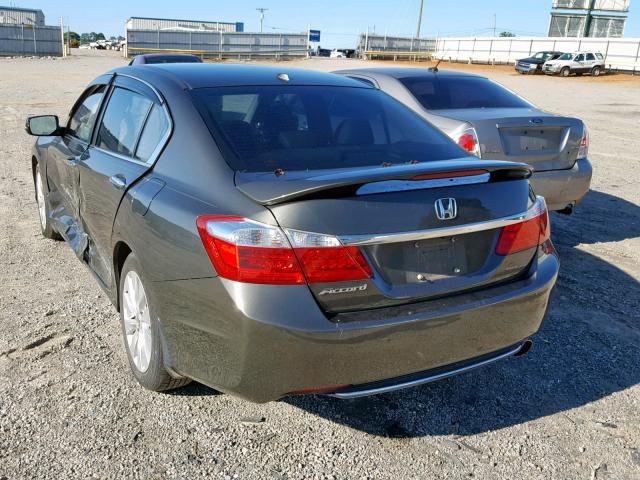 1HGCR2F81DA200351 - 2013 HONDA ACCORD EXL GRAY photo 3