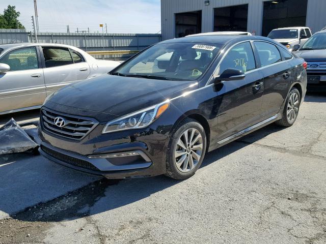 5NPE34AF9GH317781 - 2016 HYUNDAI SONATA SPO BLACK photo 2