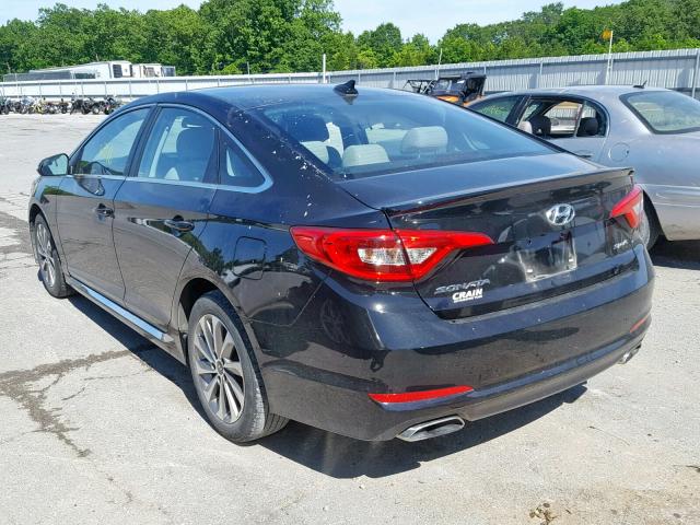 5NPE34AF9GH317781 - 2016 HYUNDAI SONATA SPO BLACK photo 3