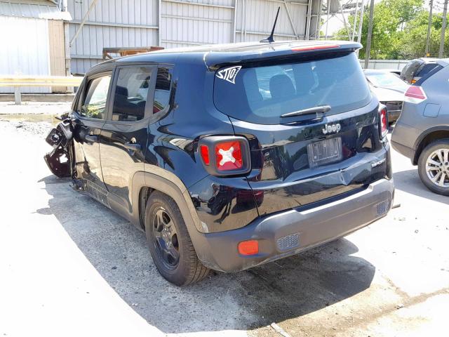 ZACCJAAB0HPG17629 - 2017 JEEP RENEGADE S BLACK photo 3