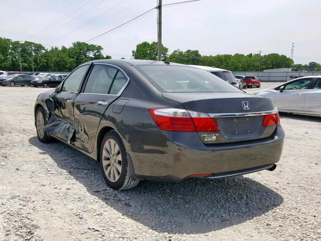 1HGCR2F85EA218160 - 2014 HONDA ACCORD EXL GRAY photo 3