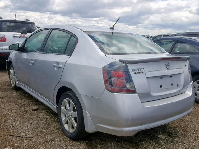 3N1AB6AP4BL666316 - 2011 NISSAN SENTRA 2.0 SILVER photo 3