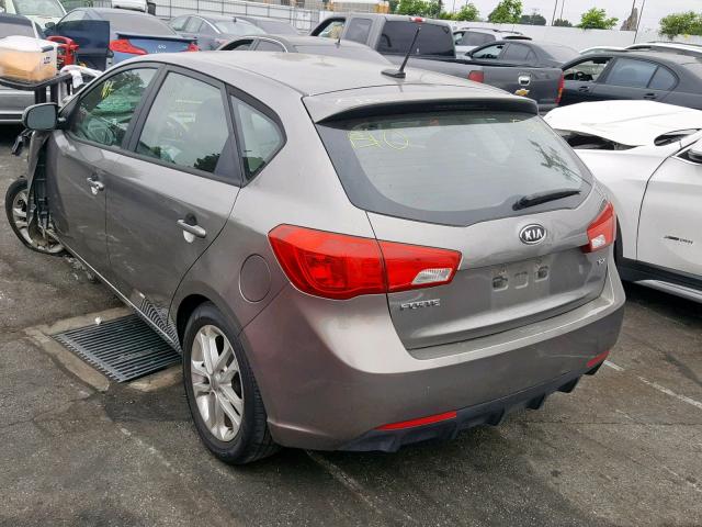 KNAFU5A25B5453724 - 2011 KIA FORTE EX GRAY photo 3