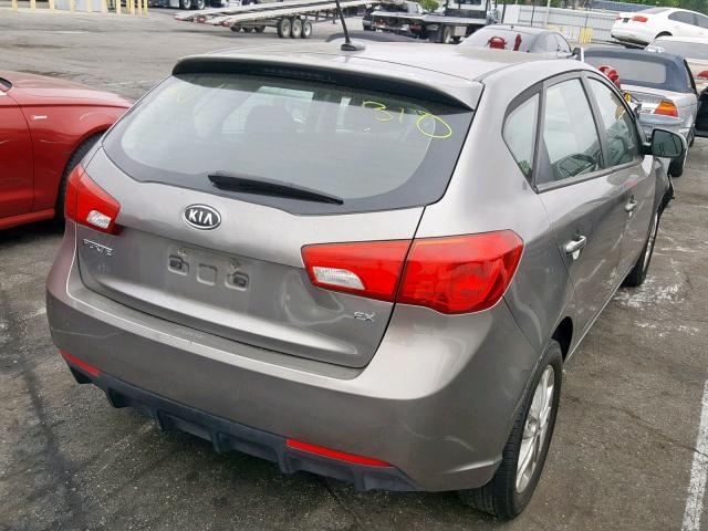 KNAFU5A25B5453724 - 2011 KIA FORTE EX GRAY photo 4