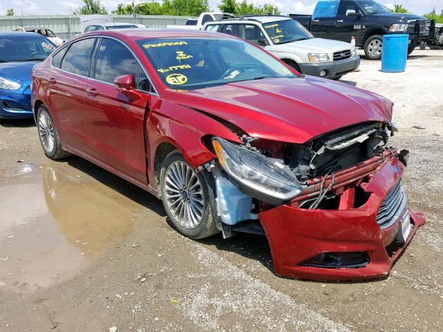 3FA6P0K90ER177131 - 2014 FORD FUSION TIT RED photo 1