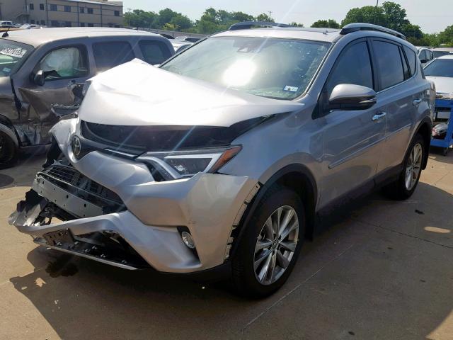 2T3YFREV3JW417278 - 2018 TOYOTA RAV4 LIMIT SILVER photo 2