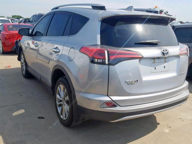 2T3YFREV3JW417278 - 2018 TOYOTA RAV4 LIMIT SILVER photo 3