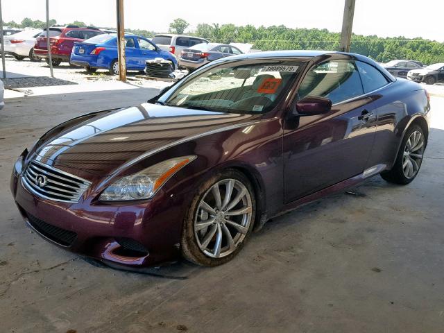 JN1CV6FE7AM351411 - 2010 INFINITI G37 BASE MAROON photo 2