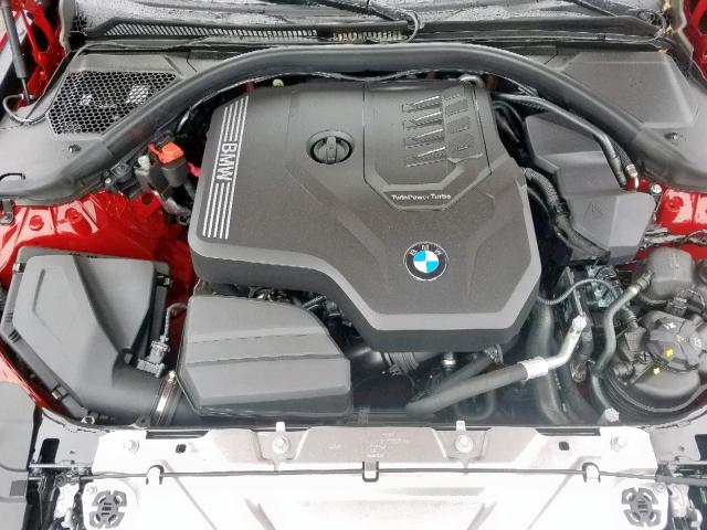 WBA5R7C53KAJ82475 - 2019 BMW 330XI RED photo 7