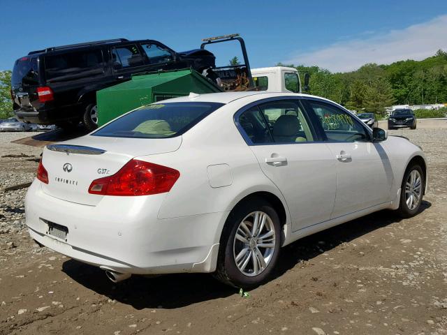 JN1CV6AR2DM350097 - 2013 INFINITI G37 WHITE photo 4