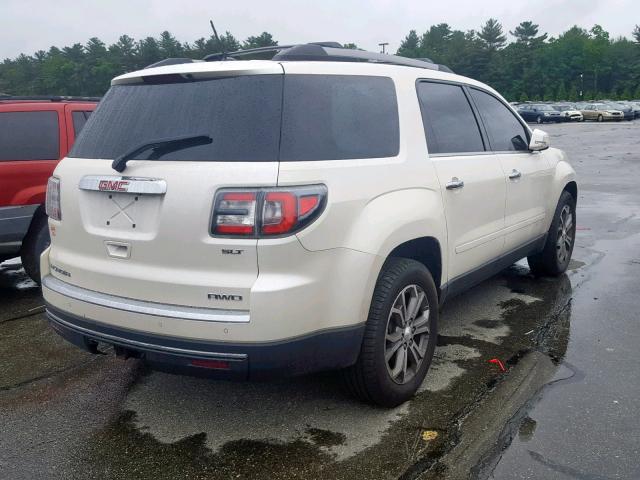 1GKKVRKD0EJ127996 - 2014 GMC ACADIA SLT WHITE photo 4