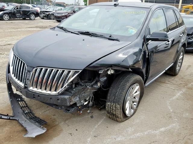 2LMDJ8JK5DBL46420 - 2013 LINCOLN MKX BLACK photo 2