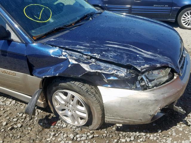 4S3BH675336602544 - 2003 SUBARU LEGACY OUT BLUE photo 9