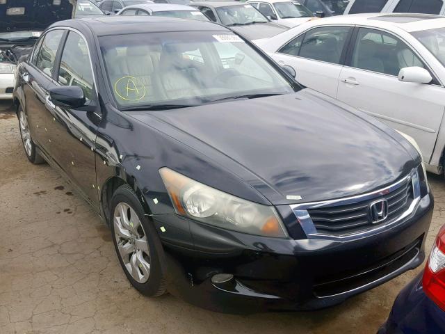 1HGCP36878A000477 - 2008 HONDA ACCORD EXL BLACK photo 1