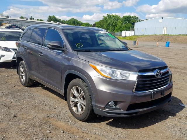 5TDJKRFH5ES004484 - 2014 TOYOTA HIGHLANDER GRAY photo 1