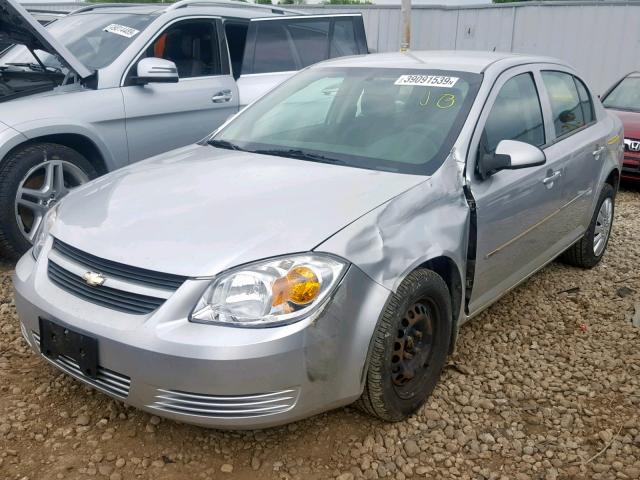 1G1AT58H097128030 - 2009 CHEVROLET COBALT LT SILVER photo 2