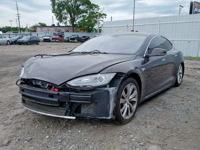 5YJSA1AG5DFP04757 - 2013 TESLA MODEL S BROWN photo 2