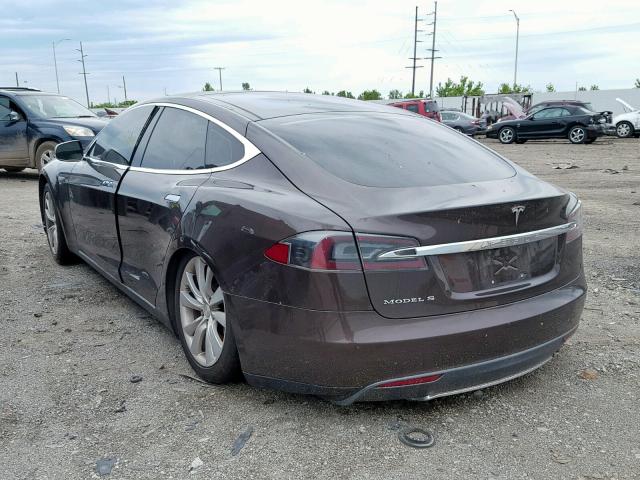 5YJSA1AG5DFP04757 - 2013 TESLA MODEL S BROWN photo 3