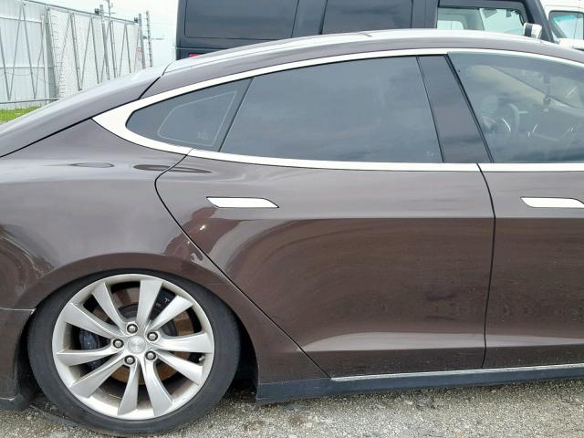 5YJSA1AG5DFP04757 - 2013 TESLA MODEL S BROWN photo 6