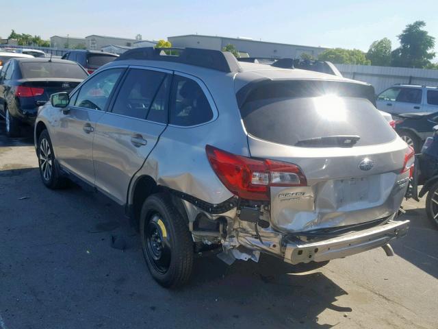 4S4BSENC4H3392733 - 2017 SUBARU OUTBACK 3. GRAY photo 3