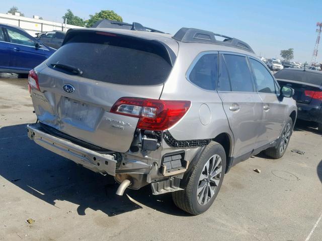 4S4BSENC4H3392733 - 2017 SUBARU OUTBACK 3. GRAY photo 4