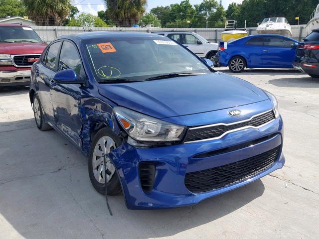 3KPA24AB8JE144426 - 2018 KIA RIO LX BLUE photo 1