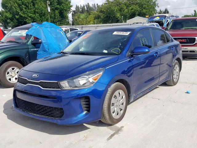 3KPA24AB8JE144426 - 2018 KIA RIO LX BLUE photo 2