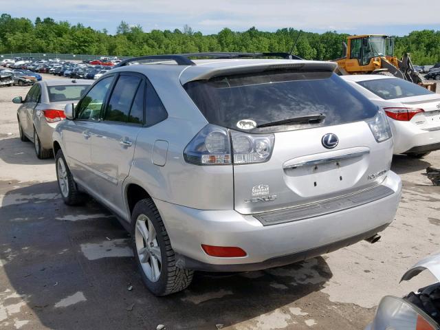 JTJHW31UX82070994 - 2008 LEXUS RX 400H SILVER photo 3