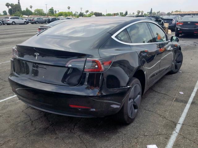 5YJ3E1EA0JF025456 - 2018 TESLA MODEL 3 BLACK photo 4