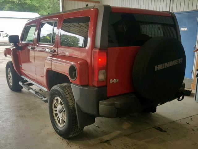 5GTDN136668187269 - 2006 HUMMER H3 RED photo 4