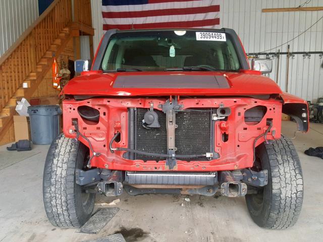 5GTDN136668187269 - 2006 HUMMER H3 RED photo 9