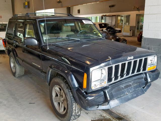 1J4FF68S4YL169587 - 2000 JEEP CHEROKEE L BLACK photo 1