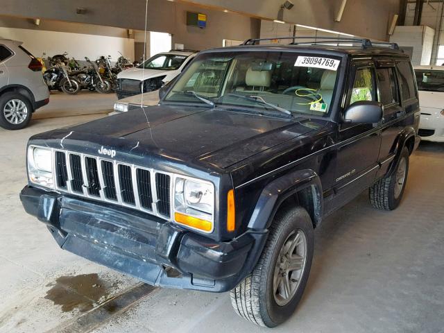 1J4FF68S4YL169587 - 2000 JEEP CHEROKEE L BLACK photo 2