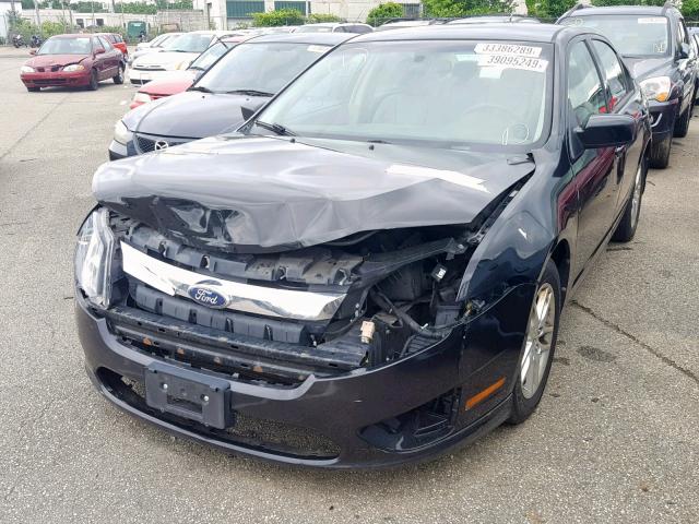 3FAHP0GA9AR398765 - 2010 FORD FUSION S BLACK photo 2