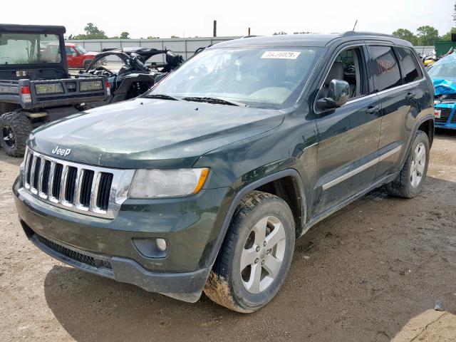 1J4RR4GG9BC680225 - 2011 JEEP GRAND CHER GREEN photo 2