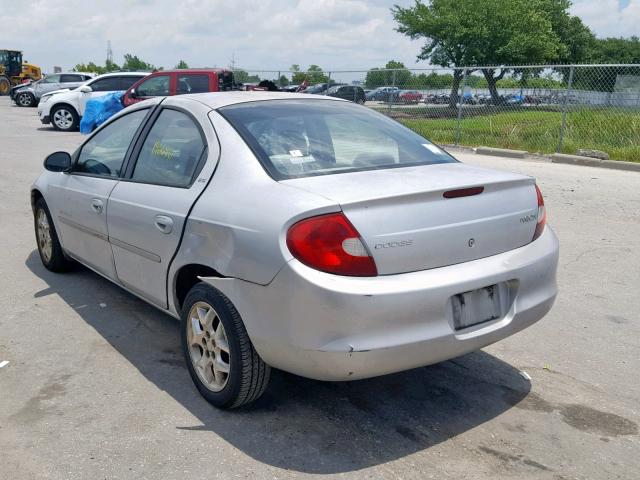 1B3ES46C81D156033 - 2001 DODGE NEON SE SILVER photo 3