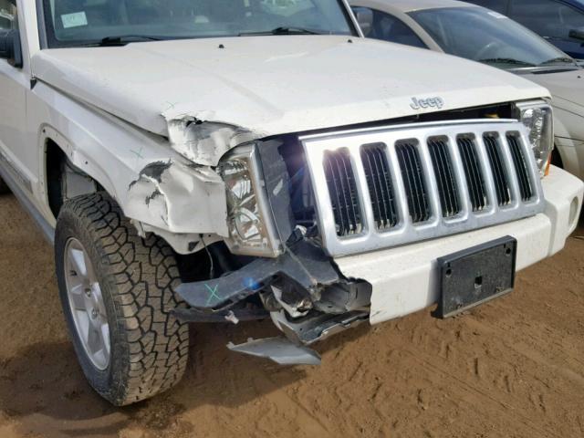 1J8HG58257C654981 - 2007 JEEP COMMANDER WHITE photo 9